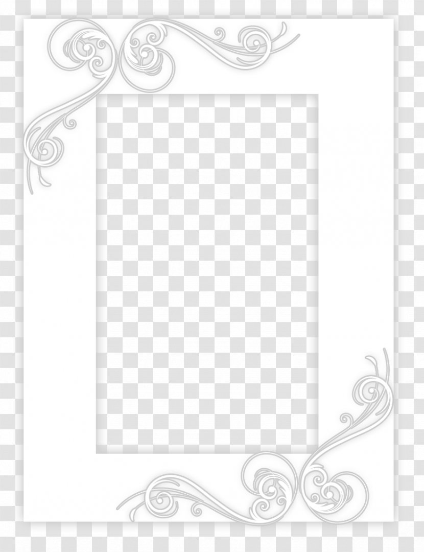 Paper Picture Frames White Pattern - Monochrome - Line Transparent PNG