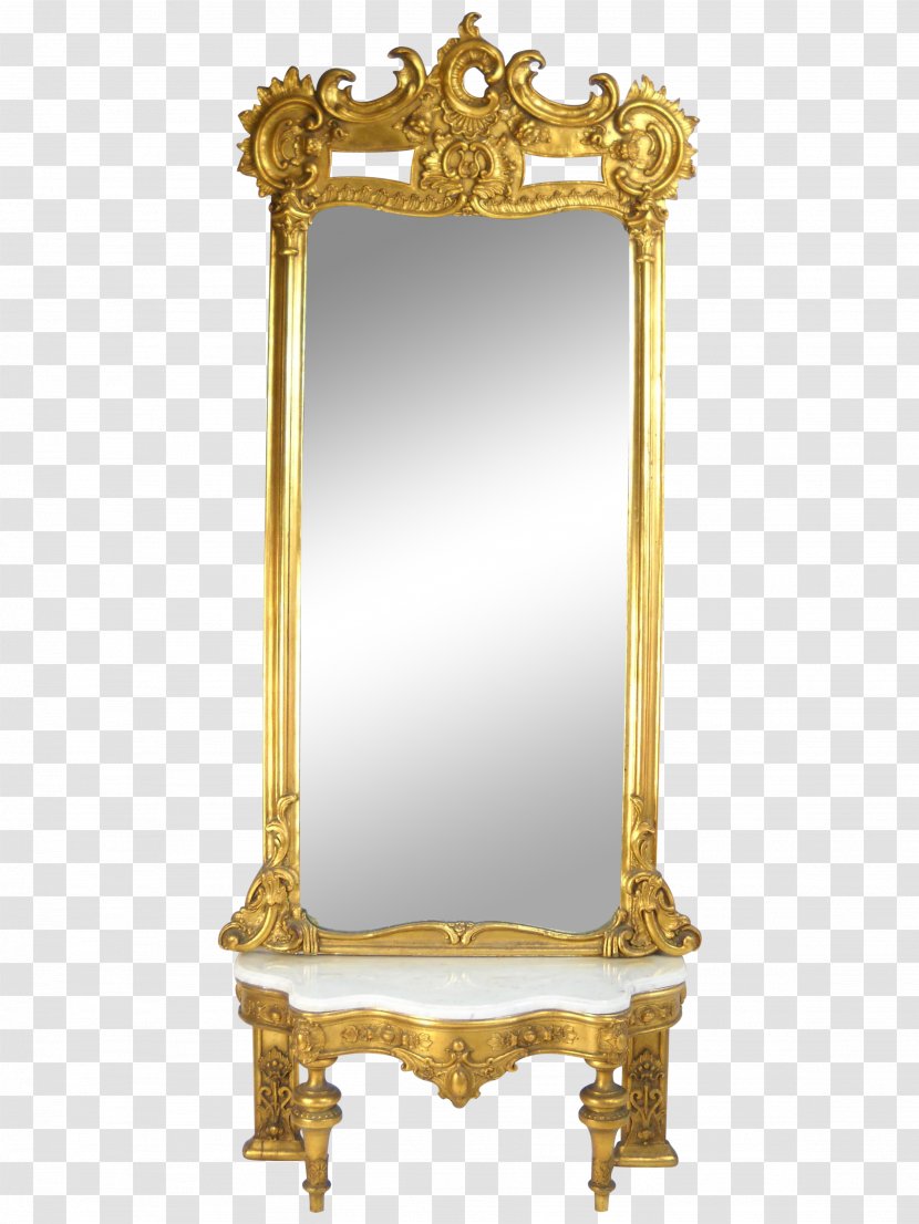 Bedside Tables Mirror Pier Glass Rococo - Antique Transparent PNG