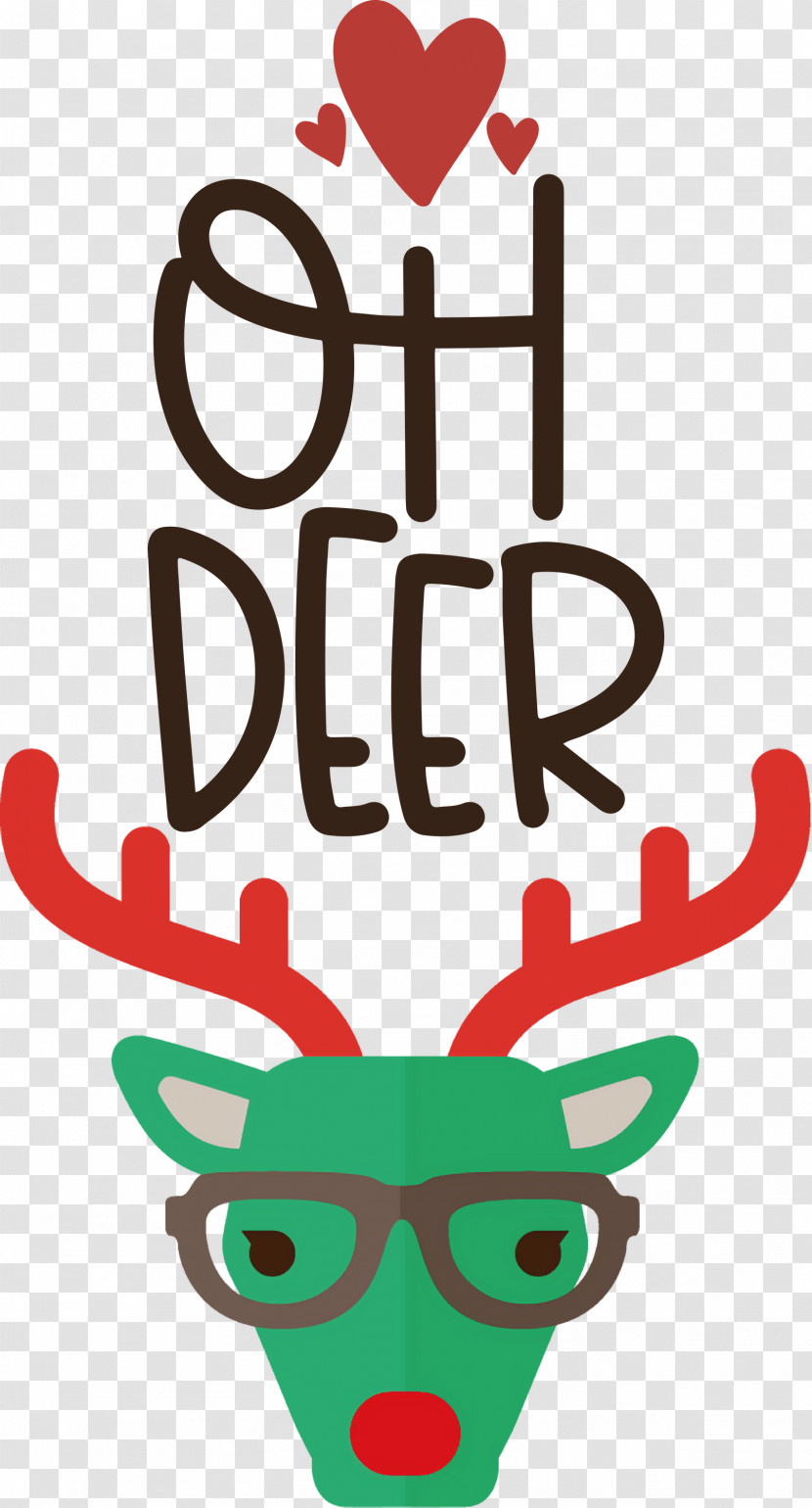 OH Deer Rudolph Christmas Transparent PNG