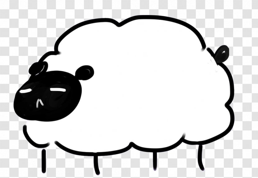 Snout White Line Art Cartoon Clip - Head - Cute Lamb Transparent PNG
