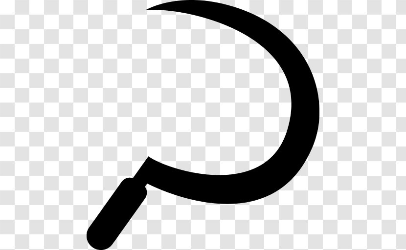Sickle Agriculture Scythe - Black And White - Symbol Transparent PNG