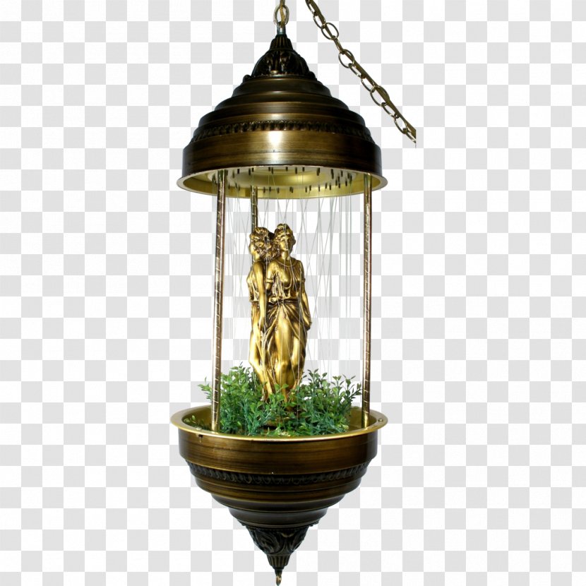 Oil Lamp Lighting Light Fixture Chandelier - Brass - Fountain Transparent PNG