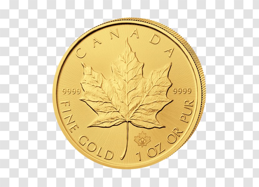 Bullion Coin Canadian Gold Maple Leaf - Currency Transparent PNG