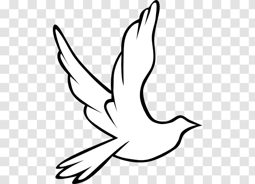 Columbidae Holy Spirit Doves As Symbols Clip Art - Line - Wedding Dove Clipart Transparent PNG