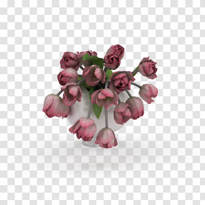 Beach Rose Pink Flower Bouquet Purple - Artificial - Of Flowers Transparent PNG