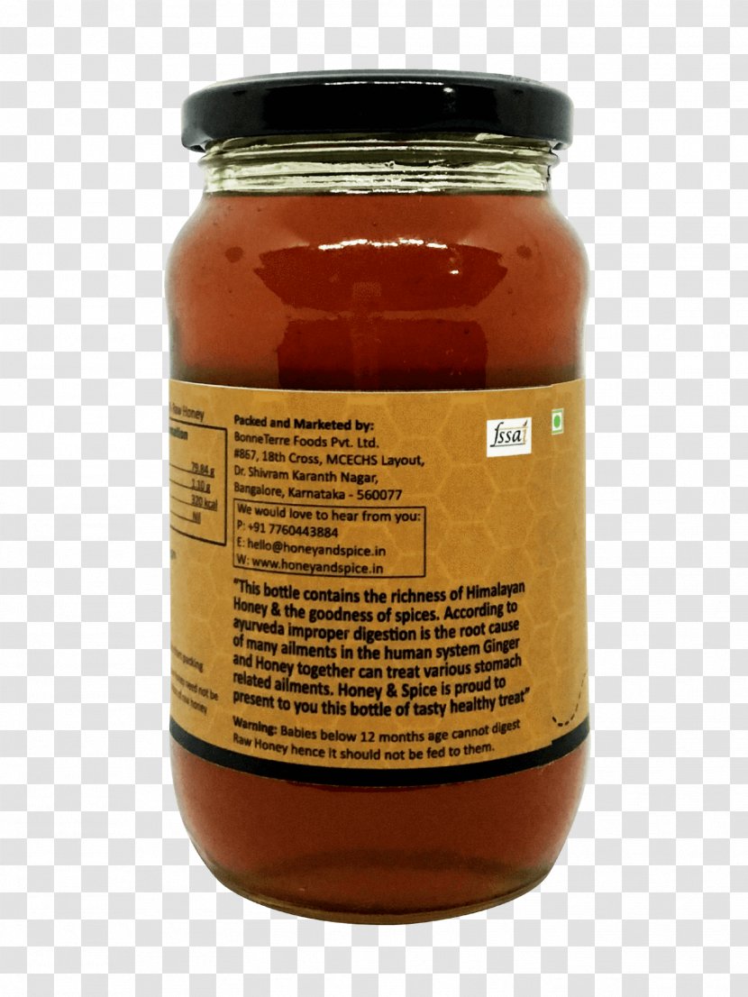 Ginger Chutney Spice Honey Sauce - Bottle Transparent PNG