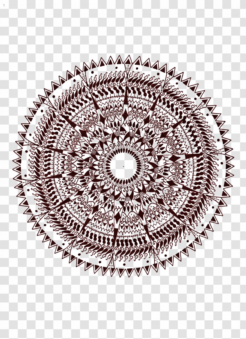 Doily Crochet Textile Circle Pattern - Placemat Transparent PNG