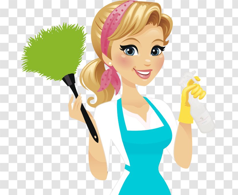 Cleaner Cleaning Maid Service Cartoon Clip Art - Silhouette - Watercolor Transparent PNG