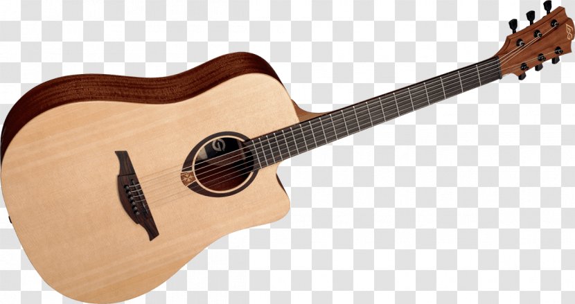 Lag Acoustic Guitar Acoustic-electric Cutaway - Watercolor Transparent PNG