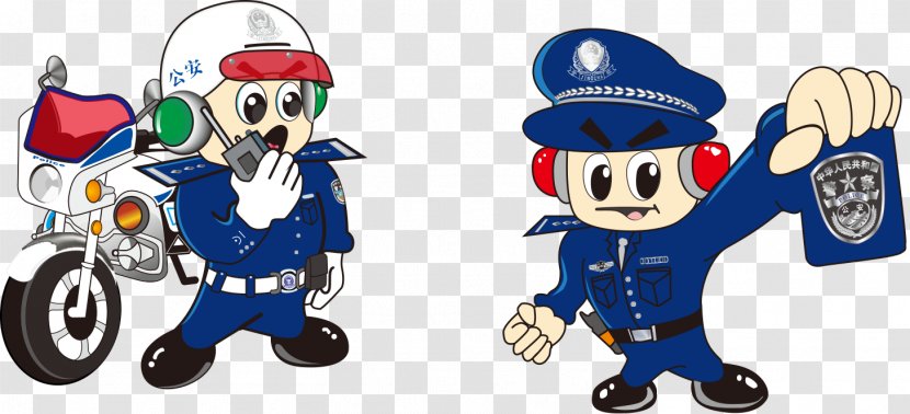 WannaCry Ransomware Attack Police Officer - Fictional Character - Hand-painted Cartoon Policeman On Duty Transparent PNG
