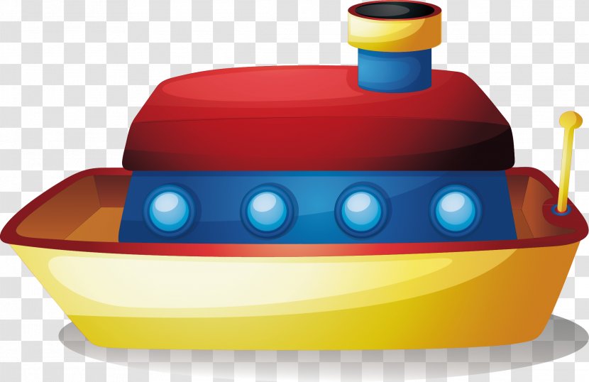 red toy boat