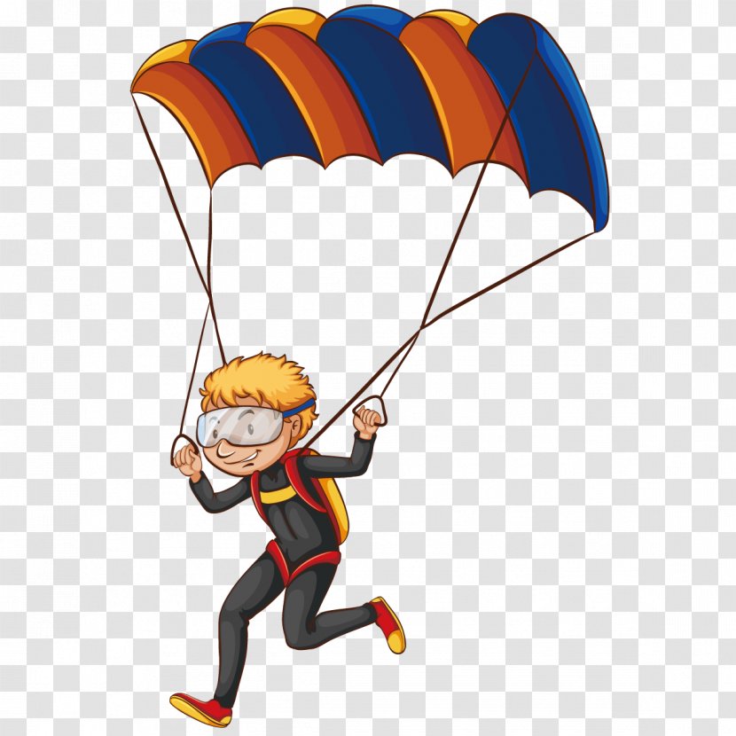 Parachute Parachuting Cartoon Royalty-free - Material Transparent PNG