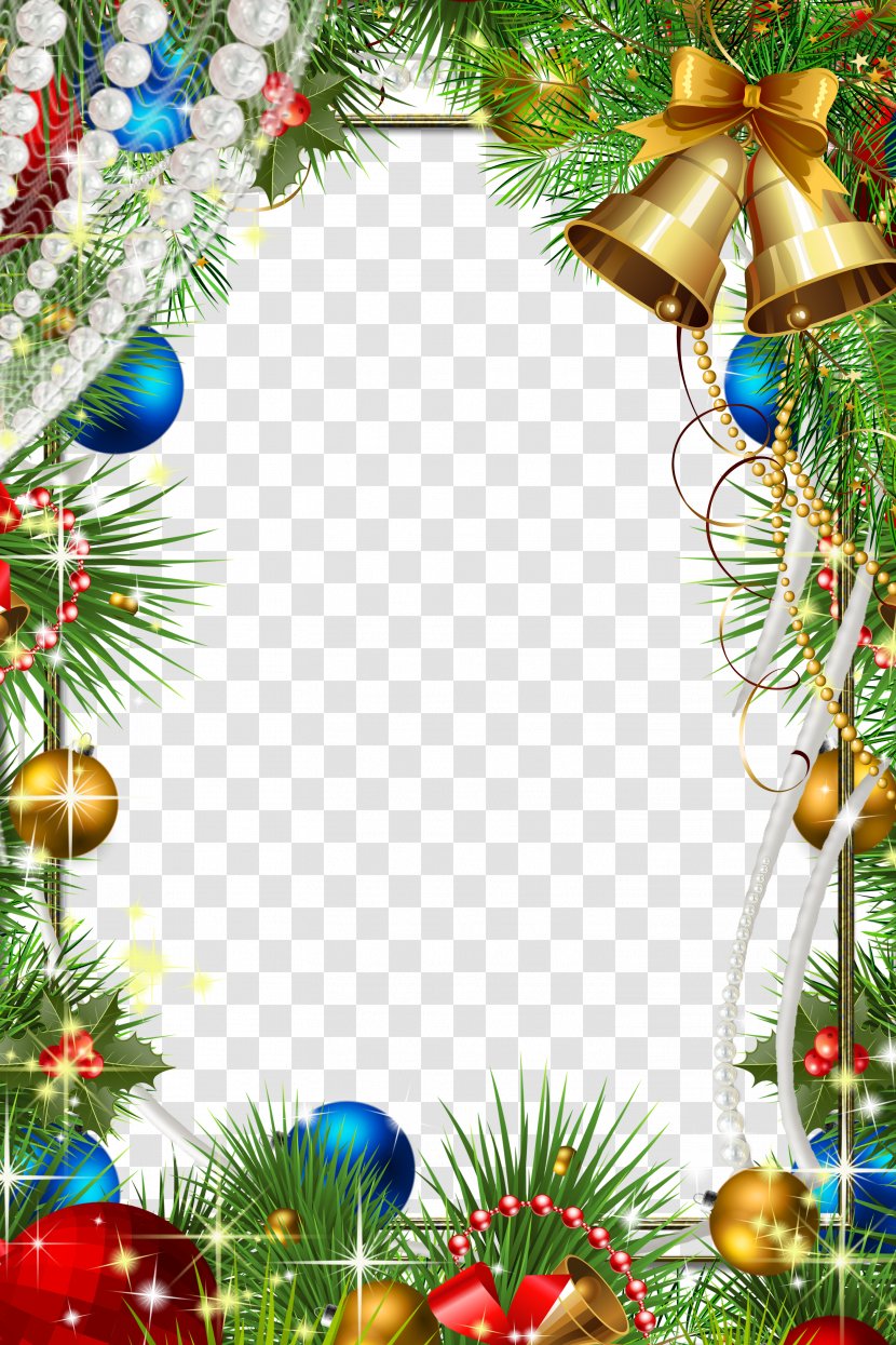 Christmas Decoration Picture Frame - Fir Transparent PNG