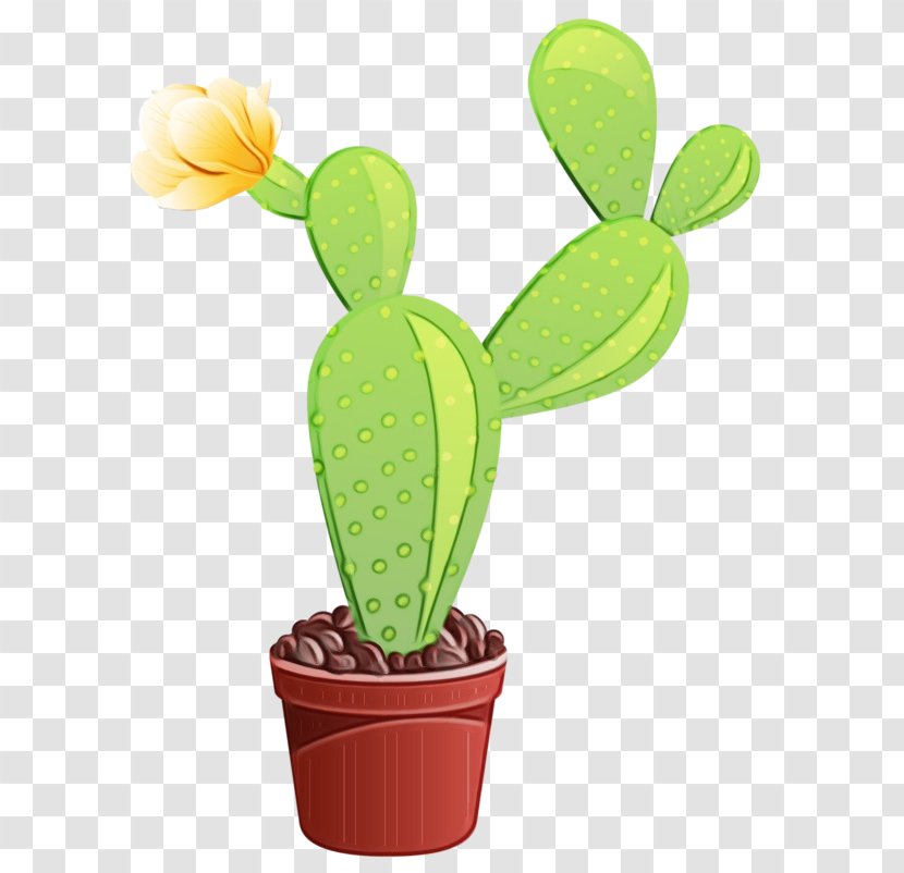 Cactus Clip Art Plant Stem Plants - Prickly Pear - Flowering Transparent PNG