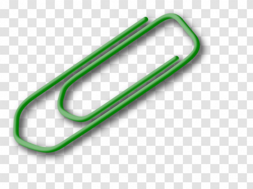 Paper Clip Art - Green - Trombone Transparent PNG