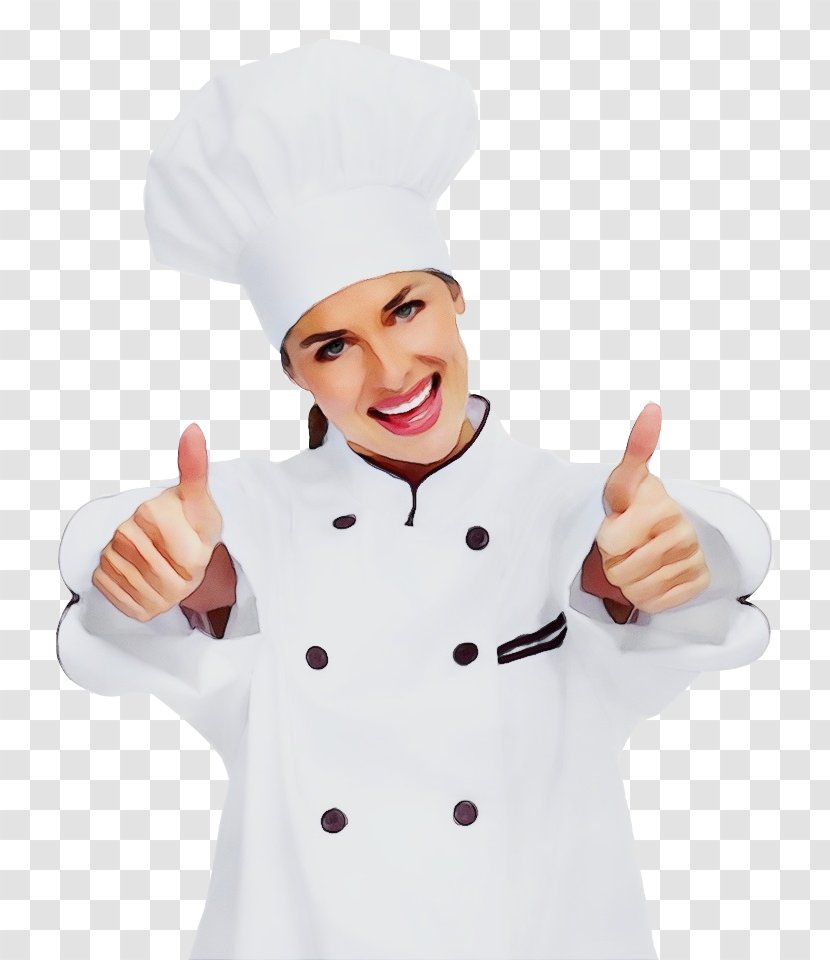 Watercolor Cartoon - Chefs Uniform - Thumb Finger Transparent PNG