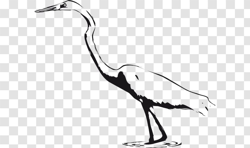 Great Egret Blue Heron Bird Crane Clip Art - Little - Cliparts Transparent PNG