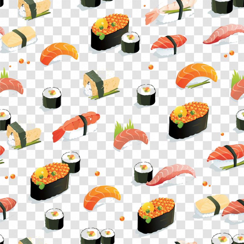 Sushi Japanese Cuisine Onigiri Food - Wasabi - Photos Transparent PNG