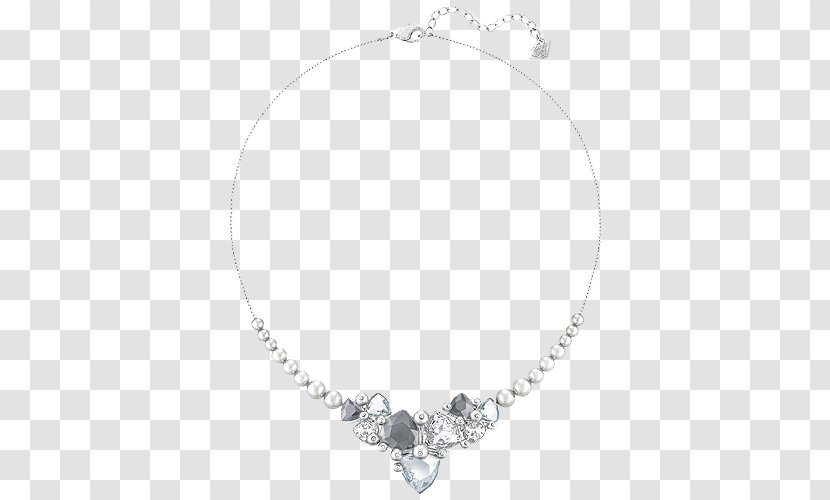 White Black Body Piercing Jewellery Pattern - Swarovski Women's Sapphire Necklace Transparent PNG