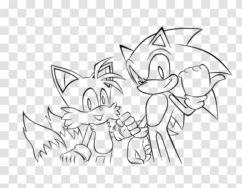 Sonic The Hedgehog 4: Episode II Line Art Coloring Book Character White - Cartoon - 4 2 Transparent PNG
