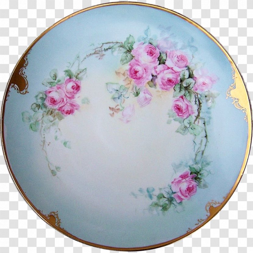 Plate Platter Floral Design Porcelain Tableware - Flower Transparent PNG