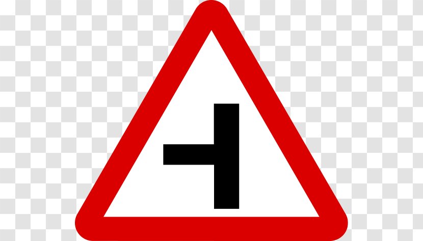 Traffic Sign Warning Road Junction - Threeway - Cr Transparent PNG