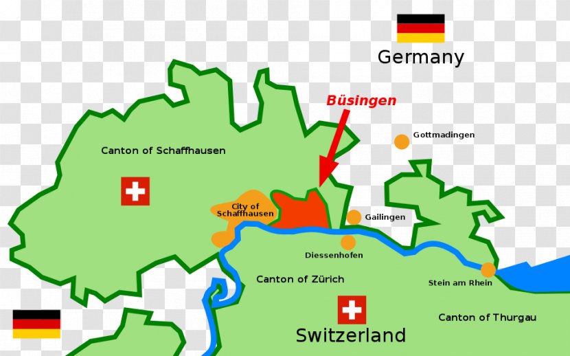 Büsingen Am Hochrhein Enclave And Exclave Verenahof Schaffhausen FC - World - Map Transparent PNG