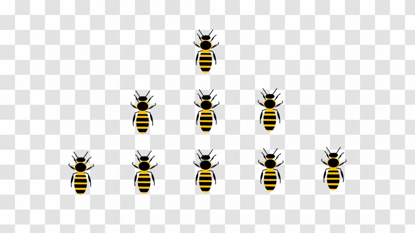 Honey Bee Bees Yellow Meter Font Transparent PNG