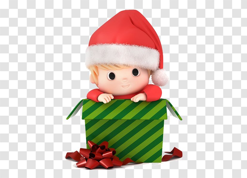 Santa Claus Christmas Baby Clip Art - Elf - Box Child Transparent PNG