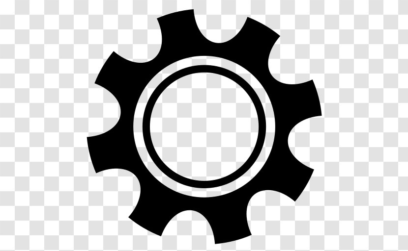 Black And White Symbol - Sprocket - Gear Transparent PNG