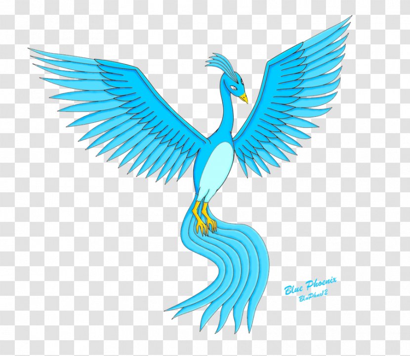 Blue Phoenix Bird - Image Transparent PNG