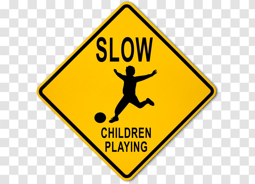 Toll Road Traffic Sign Warning - Driving - Children Playing Transparent PNG