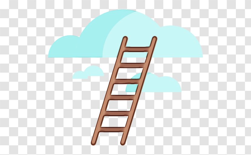 Ladder Furniture Clip Art Line Stairs - Watercolor - Shelf Transparent PNG