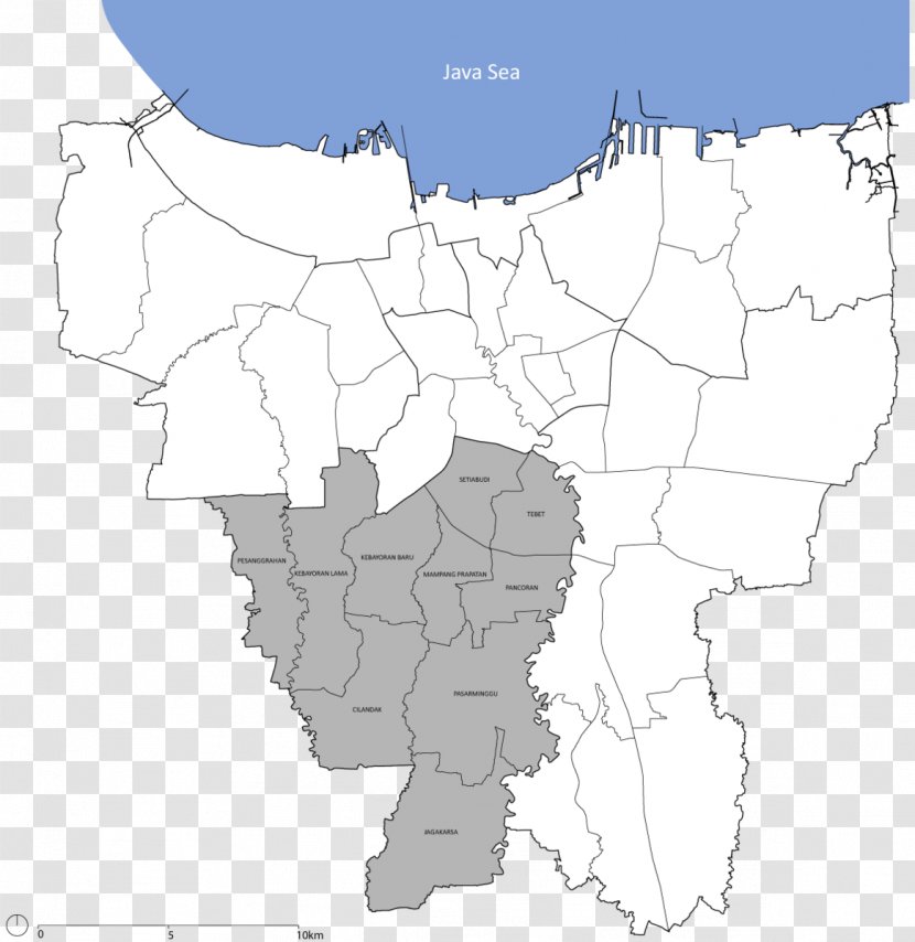 East Jakarta Central Kebayoran Baru West North - Map Transparent PNG