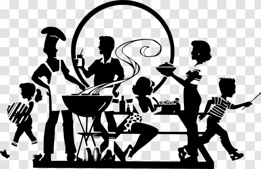 Family Reunion African American Clip Art - Silhouette - Barbecue Transparent PNG