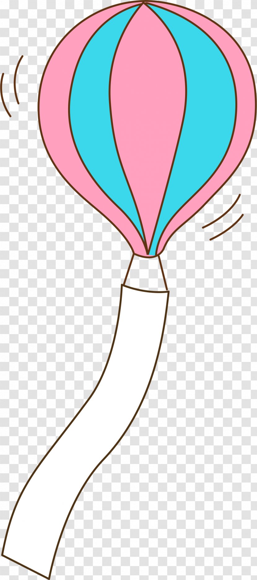 Balloon Cartoon - Pink - Hot Air Banner Transparent PNG