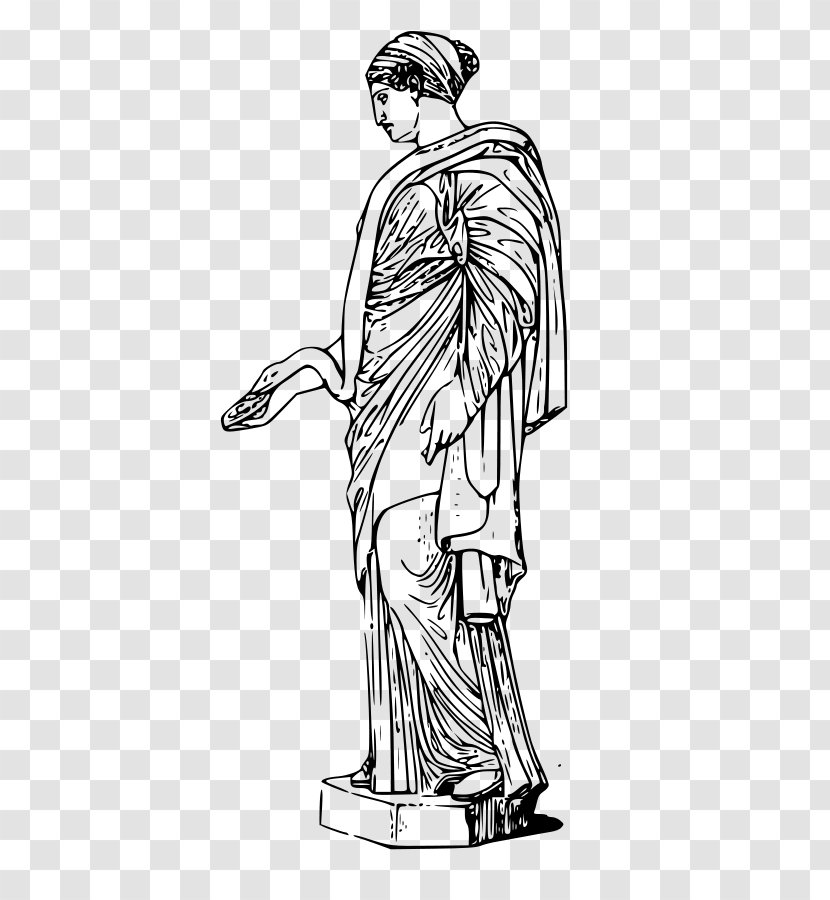 Ancient Greece Greek Sculpture Clip Art Drawing - Sleeve - Artist Transparent PNG