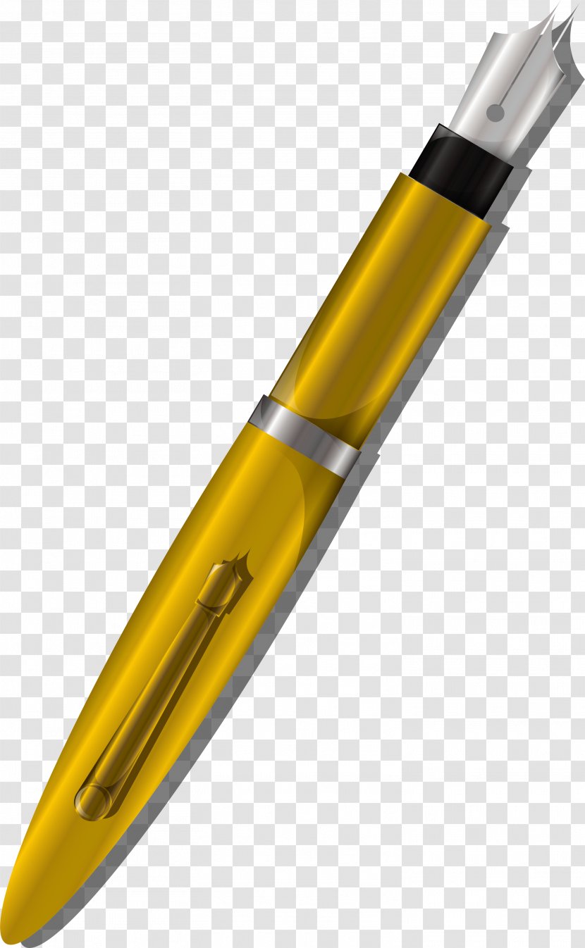 Ballpoint Pen Fountain - Ball - Small Crisp Yellow Transparent PNG