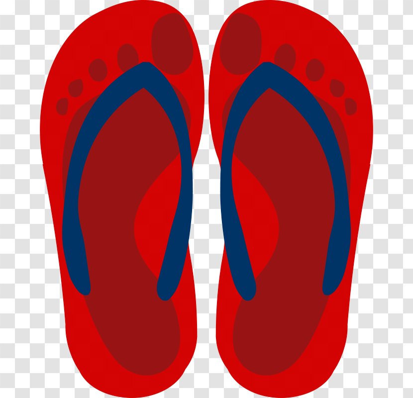 Flip-flops Red Shoe Clip Art - Stock Photography - Footprint Vector Transparent PNG
