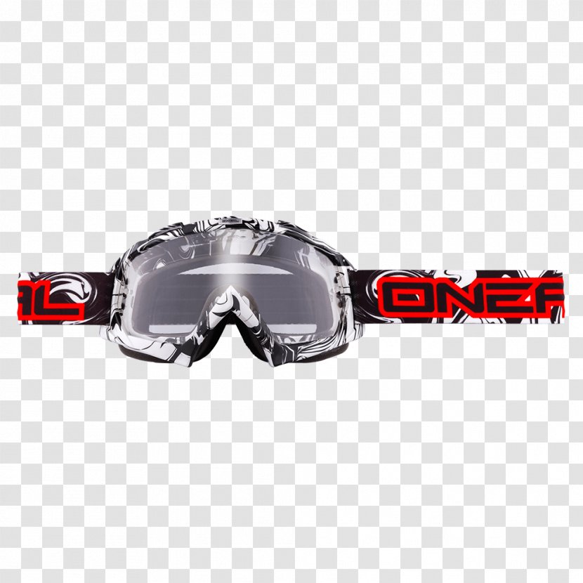 Motocross Rider Goggles Motorcycle White - Black Transparent PNG