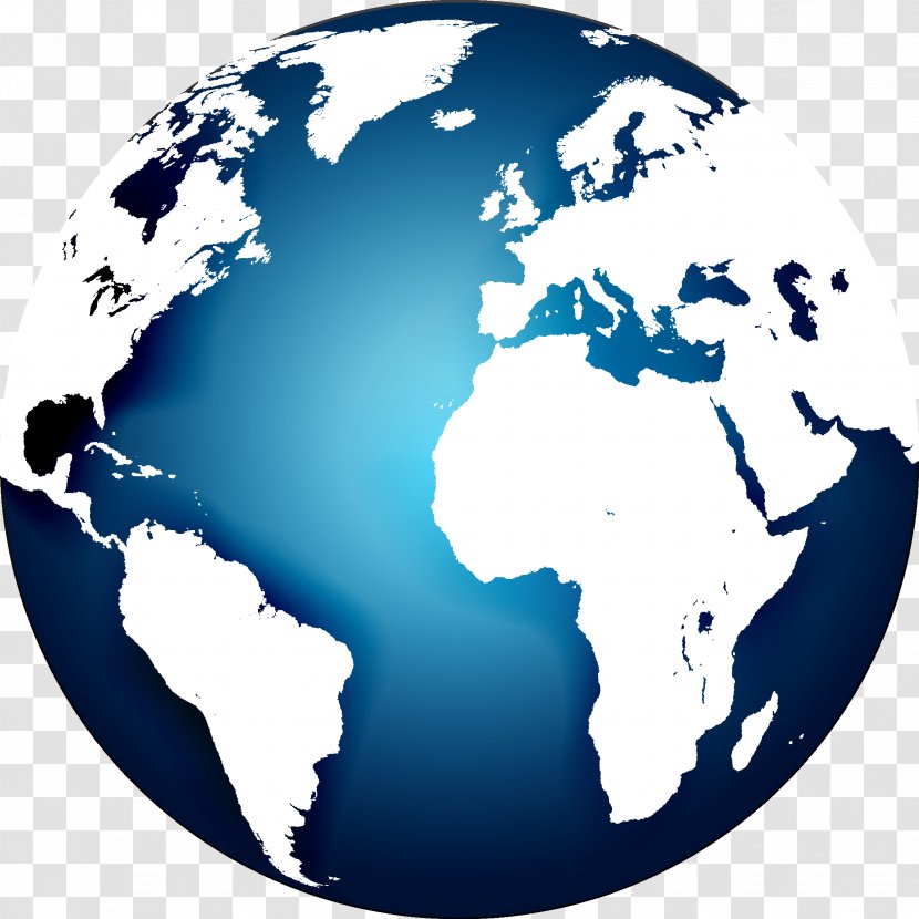 Globe World Map - Shutterstock - Blue Earth Transparent PNG