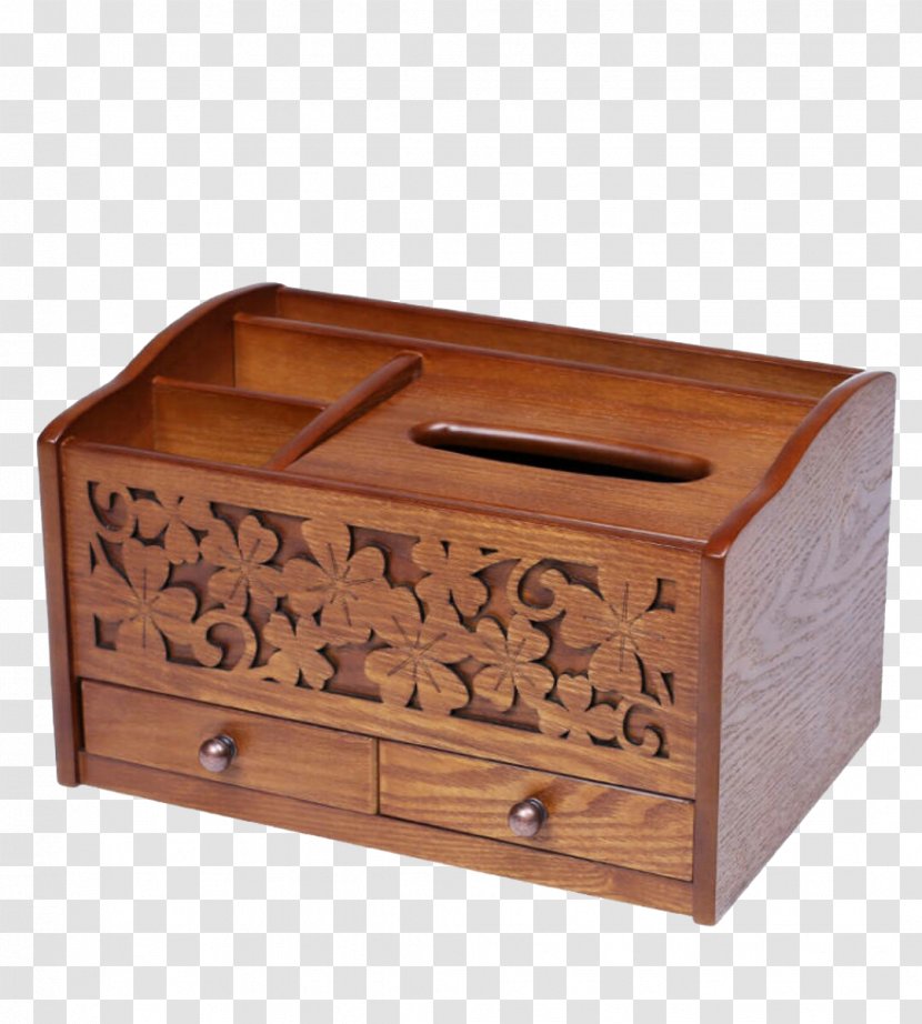 Tissue Paper Box Drawer Wood - Side Transparent PNG