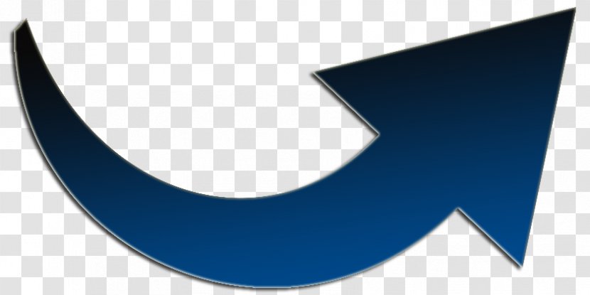 Curve Arrow Clip Art - Blue - Curved Arrows Transparent PNG