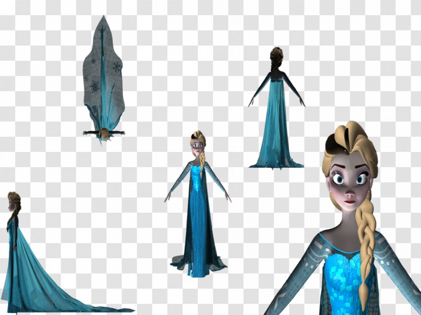 Elsa Texture Mapping Rendering 3D Modeling Computer Graphics - Fashion Design - Frozen Transparent PNG