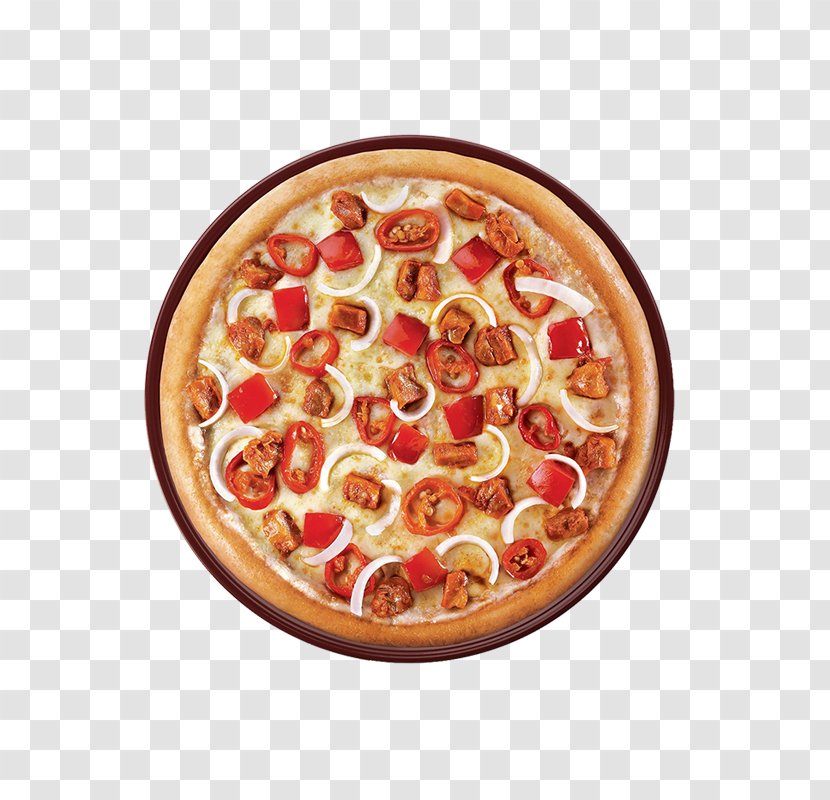 Pizza Margherita Pepperoni Barbecue Chicken Bacon - Peppers Transparent PNG