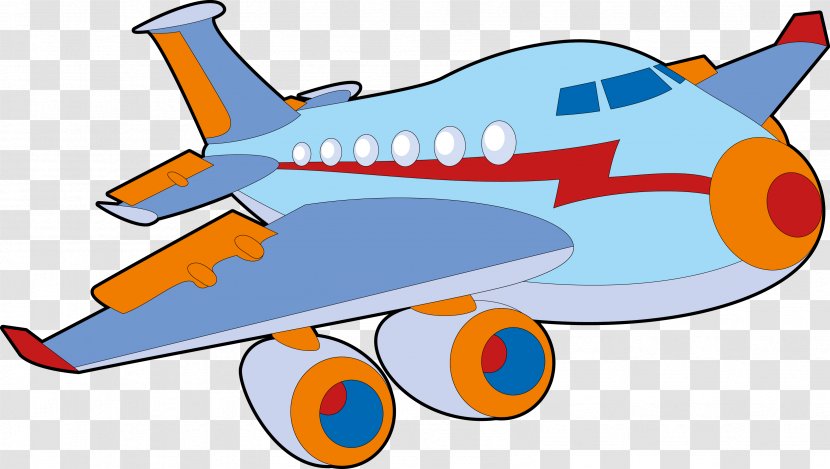 Airplane Air Transportation Cargo Aircraft - Cartoon Transparent PNG