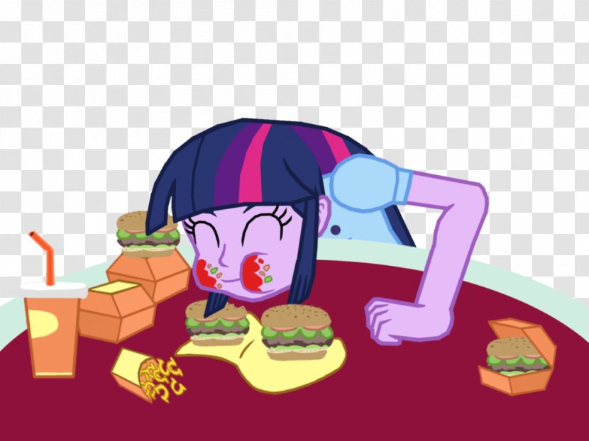 Twilight Sparkle Sunset Shimmer Pinkie Pie Applejack Pony - Heart - Eating Burger Transparent PNG