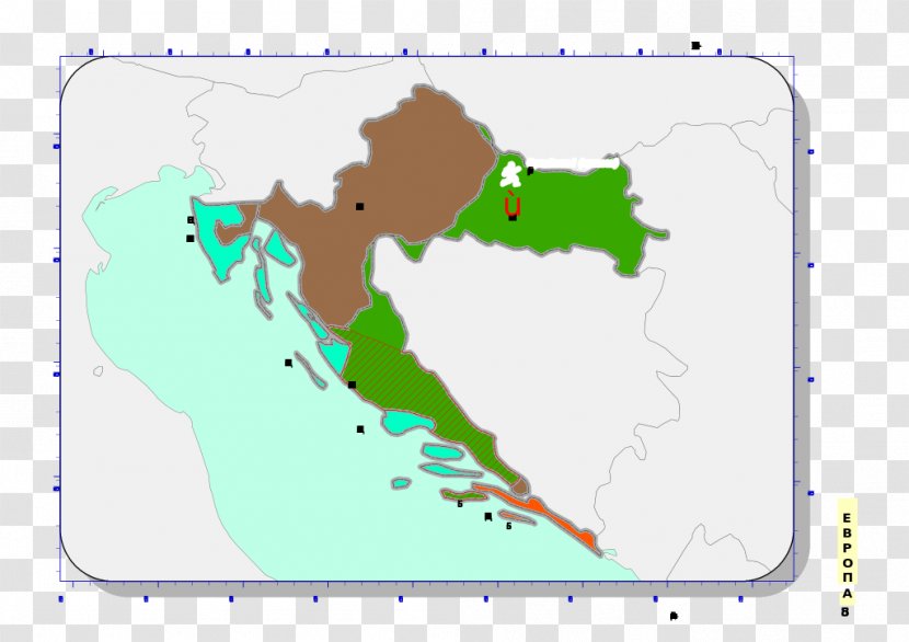Croatia Vector Map - World Transparent PNG