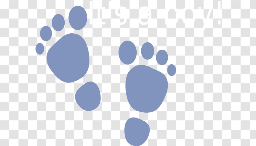 Infant Footprint Clip Art - Blue Transparent PNG