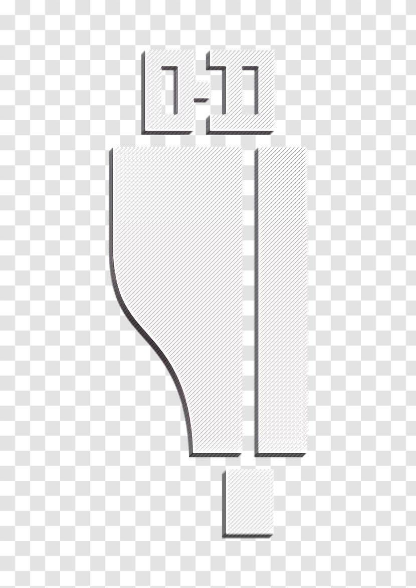 Battery Icon Cable Charge - Data - Blackandwhite Power Transparent PNG